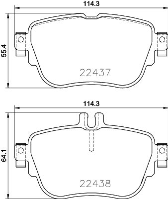 8DB355025781 HELLA Комплект тормозных колодок, дисковый тормоз