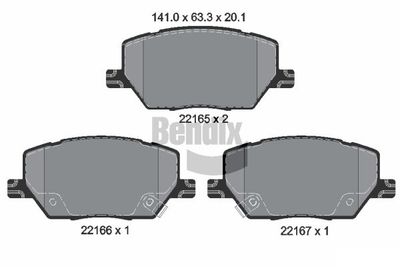 BPD1196 BENDIX Braking Комплект тормозных колодок, дисковый тормоз