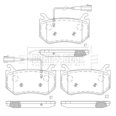 BBP2645 BORG & BECK Комплект тормозных колодок, дисковый тормоз