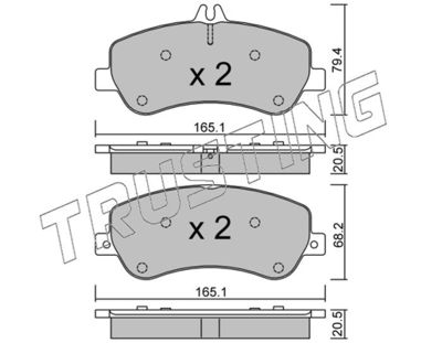 8410 TRUSTING Комплект тормозных колодок, дисковый тормоз
