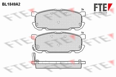 BL1849A2 FTE Комплект тормозных колодок, дисковый тормоз