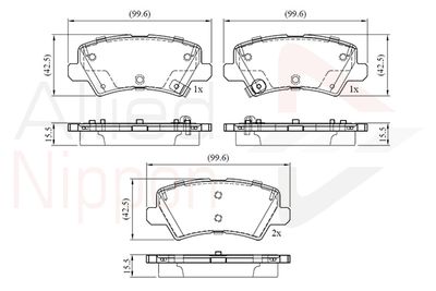 ADB32757 COMLINE Комплект тормозных колодок, дисковый тормоз