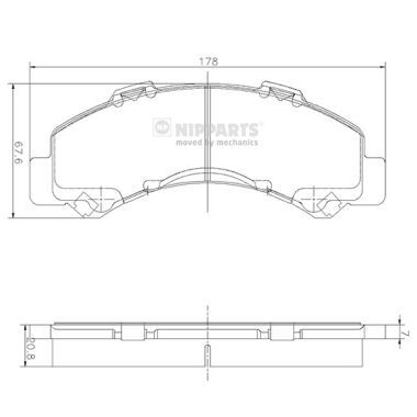 N3619003 NIPPARTS Комплект тормозных колодок, дисковый тормоз