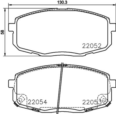 8DB355025791 HELLA PAGID Комплект тормозных колодок, дисковый тормоз