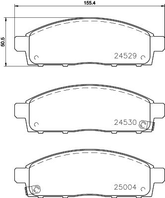 MDB2882 MINTEX Комплект тормозных колодок, дисковый тормоз