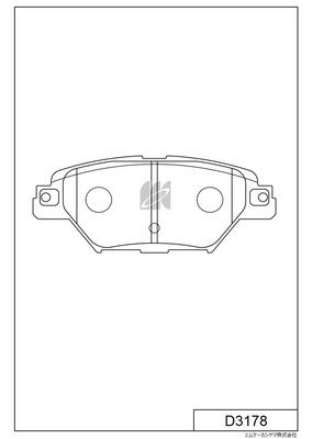 D3178 MK Kashiyama Комплект тормозных колодок, дисковый тормоз