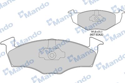 MBF015192 MANDO Комплект тормозных колодок, дисковый тормоз