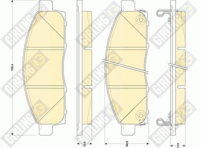 6135029 GIRLING Комплект тормозных колодок, дисковый тормоз
