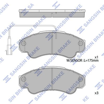 SP4033 Hi-Q Комплект тормозных колодок, дисковый тормоз