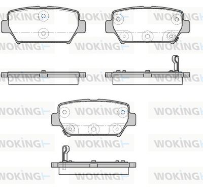 P1982302 WOKING Комплект тормозных колодок, дисковый тормоз