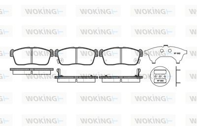 P624302 WOKING Комплект тормозных колодок, дисковый тормоз