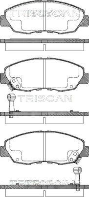 811040972 TRISCAN Комплект тормозных колодок, дисковый тормоз