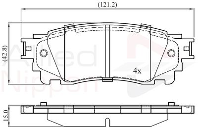 ADB02460 COMLINE Комплект тормозных колодок, дисковый тормоз