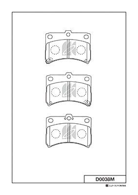D0038M MK Kashiyama Комплект тормозных колодок, дисковый тормоз