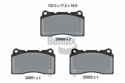 BPD2315 BENDIX Braking Комплект тормозных колодок, дисковый тормоз