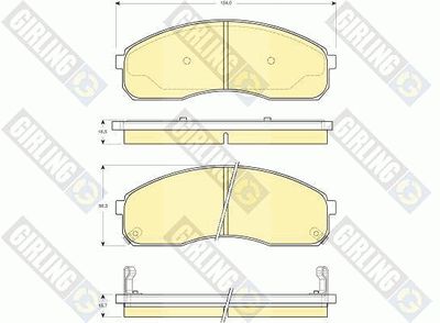 6132619 GIRLING Комплект тормозных колодок, дисковый тормоз