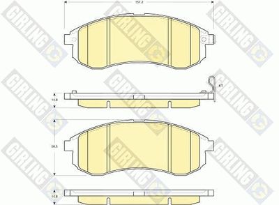 6133809 GIRLING Комплект тормозных колодок, дисковый тормоз