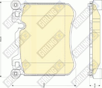 6118269 GIRLING Комплект тормозных колодок, дисковый тормоз
