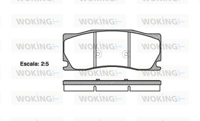 P1502300 WOKING Комплект тормозных колодок, дисковый тормоз