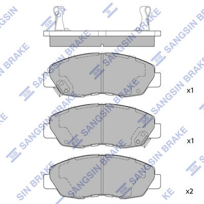 SP1109 Hi-Q Комплект тормозных колодок, дисковый тормоз