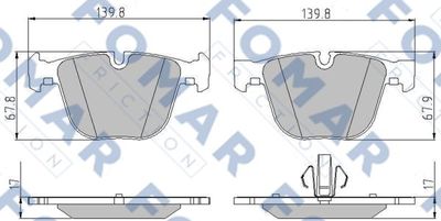 FO895081 FOMAR Friction Комплект тормозных колодок, дисковый тормоз