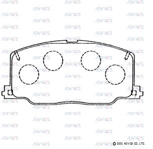 SN617P ADVICS Комплект тормозных колодок, дисковый тормоз