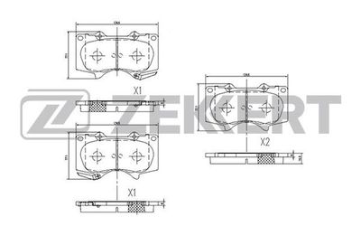 BS2241 ZEKKERT Комплект тормозных колодок, дисковый тормоз