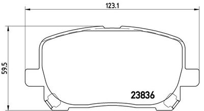 P83061 BREMBO Комплект тормозных колодок, дисковый тормоз