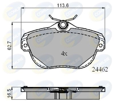 CBP01717 COMLINE Комплект тормозных колодок, дисковый тормоз