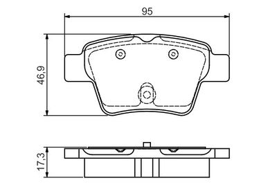 0986495092 BOSCH Комплект тормозных колодок, дисковый тормоз