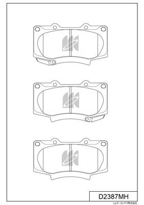 D2387MH MK Kashiyama Комплект тормозных колодок, дисковый тормоз