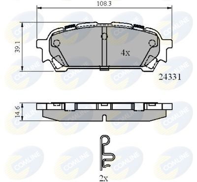 CBP31775 COMLINE Комплект тормозных колодок, дисковый тормоз