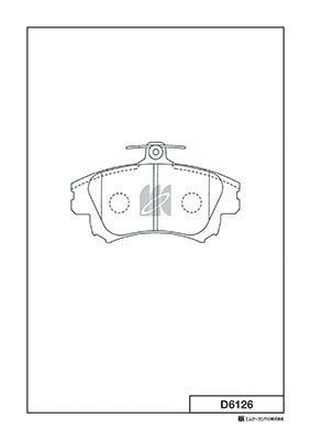 D6126 MK Kashiyama Комплект тормозных колодок, дисковый тормоз