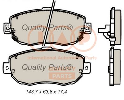 70417110P IAP QUALITY PARTS Комплект тормозных колодок, дисковый тормоз