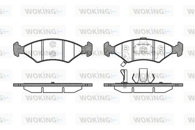 P402322 WOKING Комплект тормозных колодок, дисковый тормоз