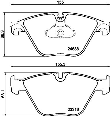 PCP1493 DON Комплект тормозных колодок, дисковый тормоз