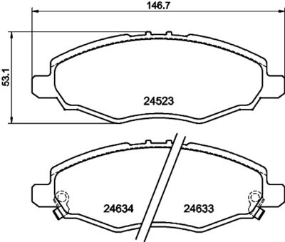 PCP1591 DON Комплект тормозных колодок, дисковый тормоз