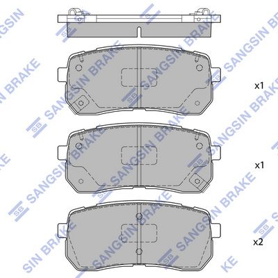 SP1691 Hi-Q Комплект тормозных колодок, дисковый тормоз