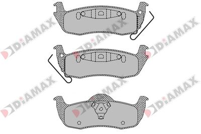 N09646 DIAMAX Комплект тормозных колодок, дисковый тормоз