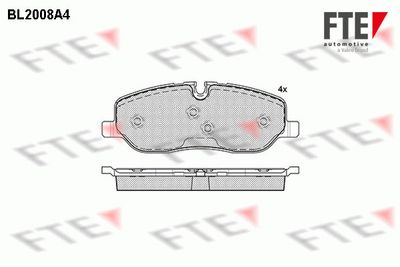 9010592 FTE Комплект тормозных колодок, дисковый тормоз