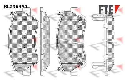BL2964A1 FTE Комплект тормозных колодок, дисковый тормоз