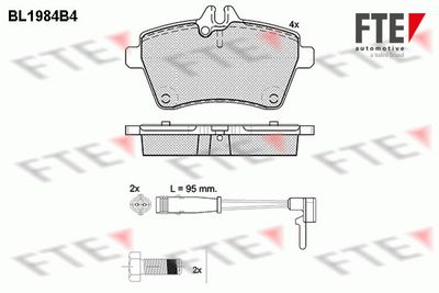 BL1984B4 FTE Комплект тормозных колодок, дисковый тормоз