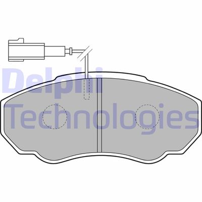 LP1750 DELPHI Комплект тормозных колодок, дисковый тормоз