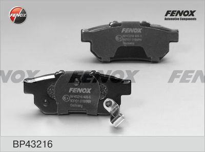 BP43216 FENOX Комплект тормозных колодок, дисковый тормоз