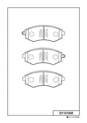 D11216M MK Kashiyama Комплект тормозных колодок, дисковый тормоз