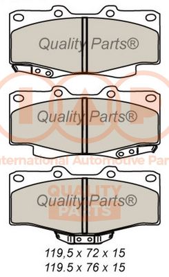 70417070 IAP QUALITY PARTS Комплект тормозных колодок, дисковый тормоз