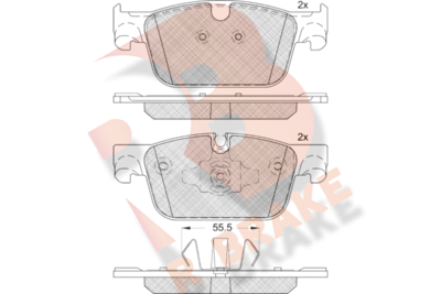 RB2276 R BRAKE Комплект тормозных колодок, дисковый тормоз