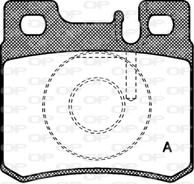 BPA028220 OPEN PARTS Комплект тормозных колодок, дисковый тормоз