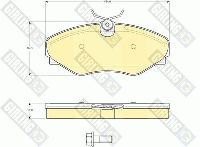 6115741 GIRLING Комплект тормозных колодок, дисковый тормоз