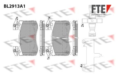 BL2913A1 FTE Комплект тормозных колодок, дисковый тормоз